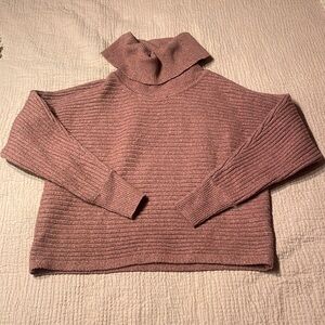 Pink Rose Turtleneck Sweater